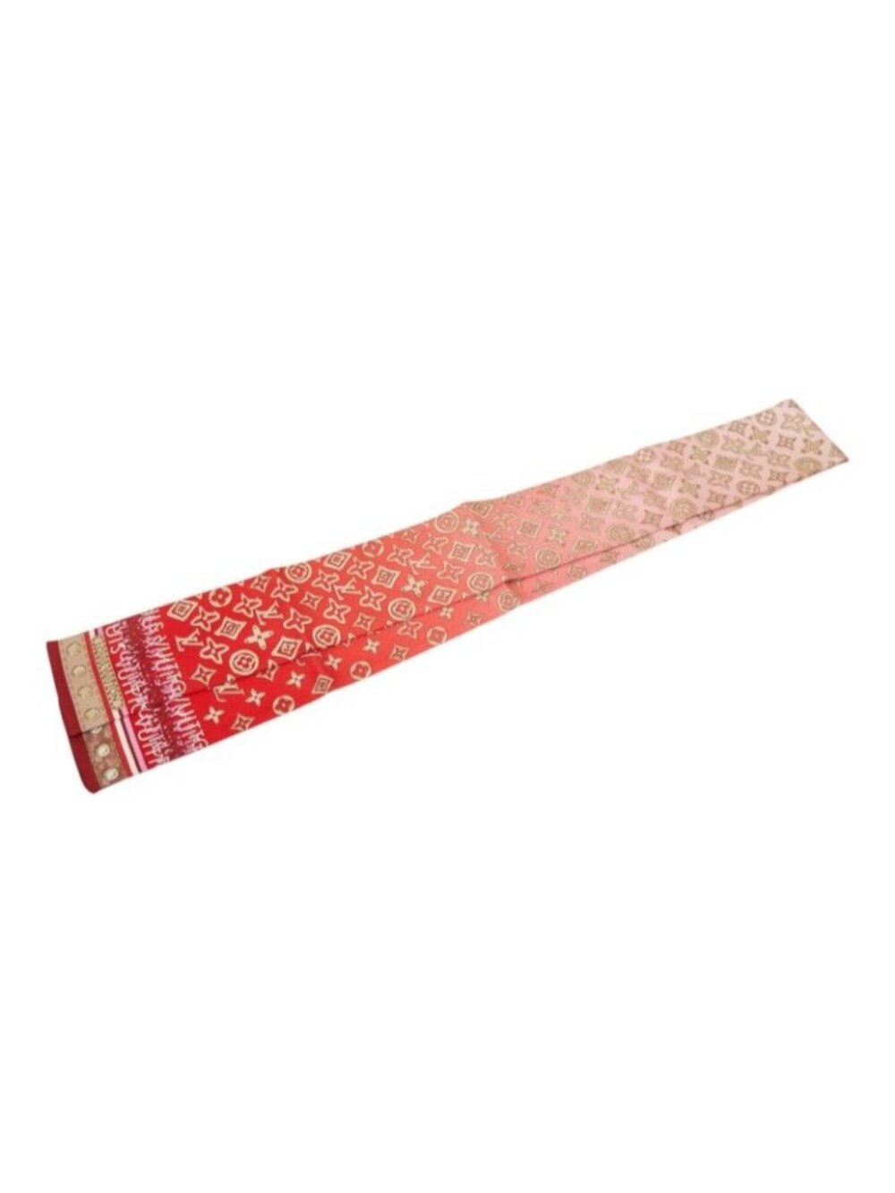 Louis Vuitton Bandeau Monogram Map Scarf Multicolor Silk